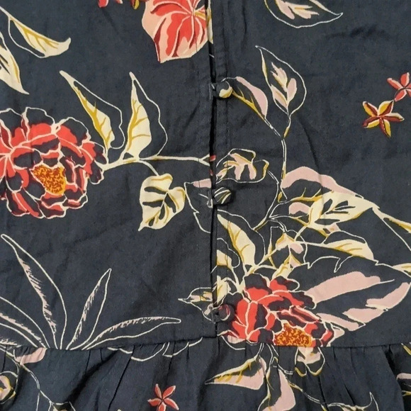 Roxy glowing energy long sleeve floral dress,color Blue, size S - Picture 9 of 15